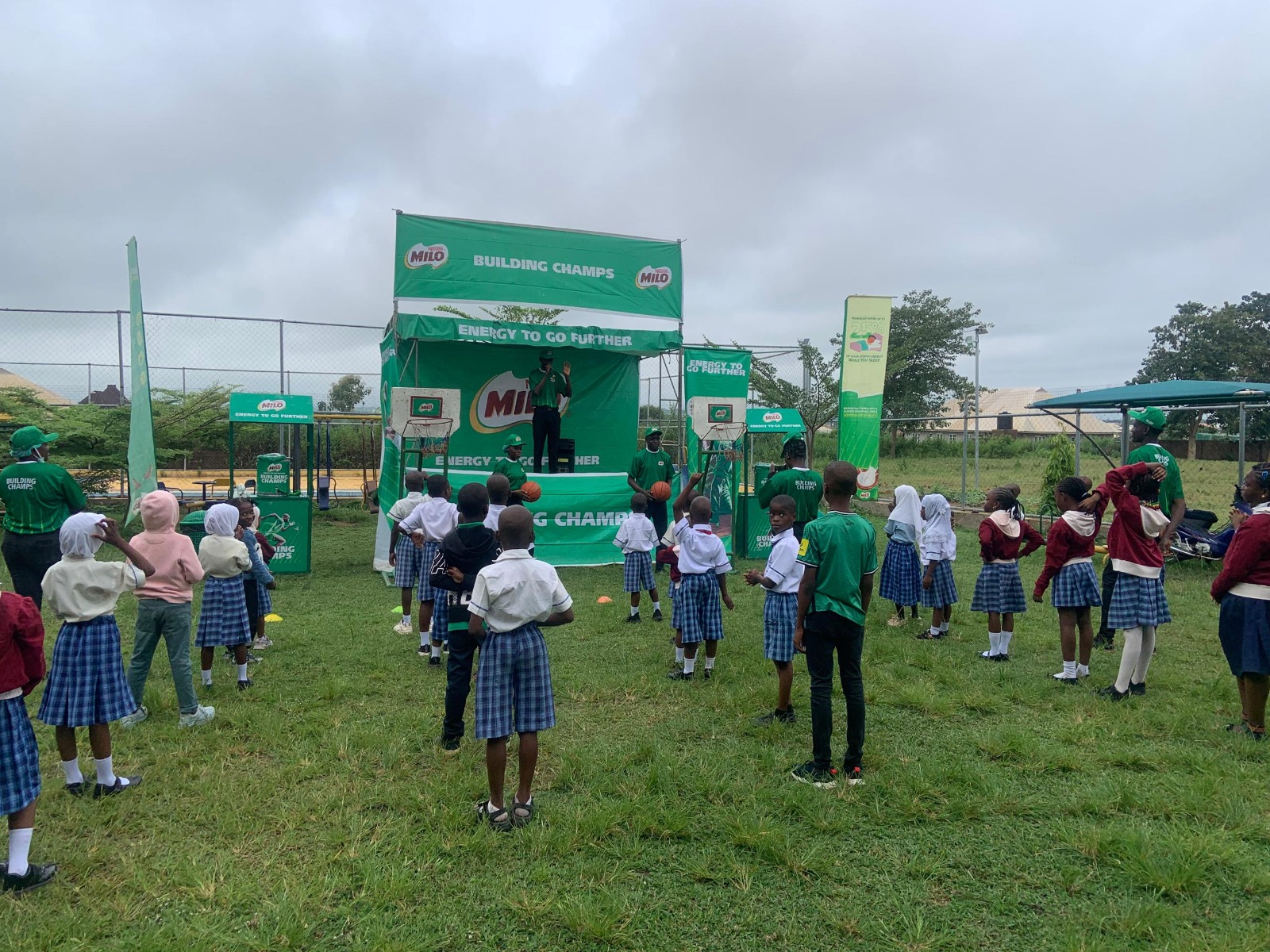 Noble Brains Academy students participating in Milo championship clinic
